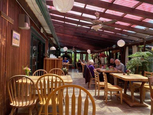 Dining area at Gathering Together Farm.