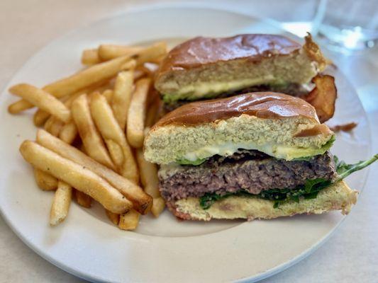 Brie Avocado  Bacon Burger