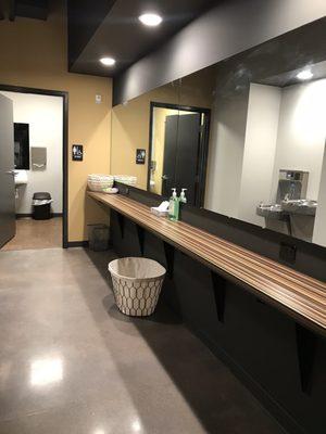 Dry bar / restroom area