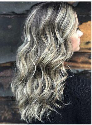 Balayage done by stylist Laura Nellis.