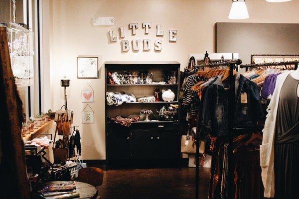 Little Buds is the children's section of the store, ranging from newborn to pre-teen boys and girls!