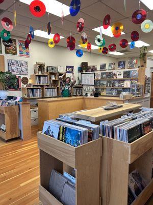 Lonely crab record shop interior record bins and cash wrap