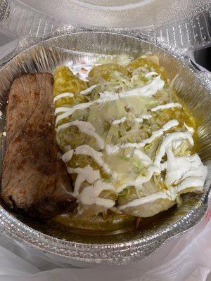 Enchiladas verdes