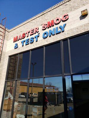 Getting my car smogged at the Star certified "Master Smog & Test only" station.