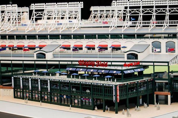 Architectural model of Wrigley Field in Chicago