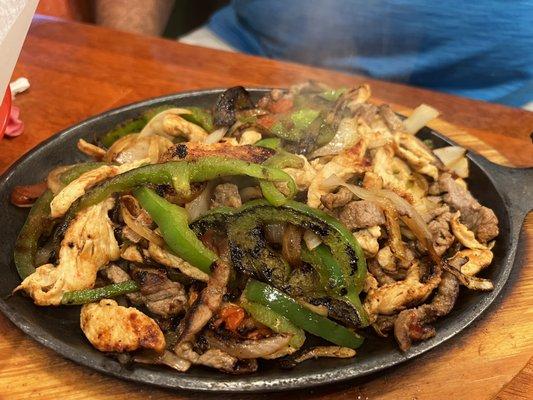 Steak and Chicken fajitas