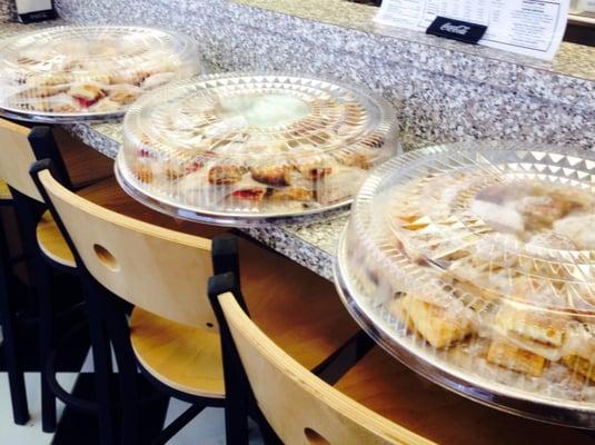 Desert trays full of strudel!