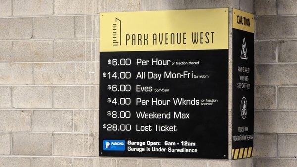 Parking rates