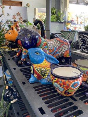 Mexican hand painted pottery.