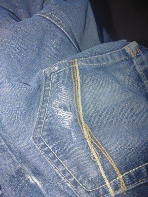 Repaired Jeans with patch