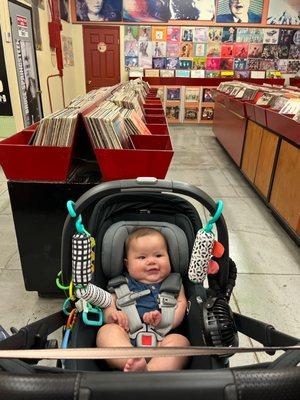 My son and the vinyl.