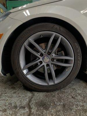 Mercedes Rims painted in Gunmetal