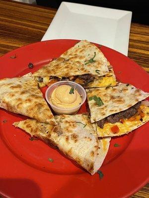 Philly cheese steak quesadilla