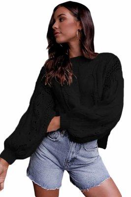 Black crop sweater