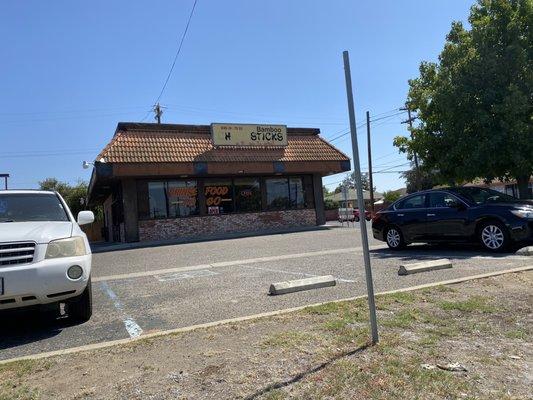 View of restaurant from the sidewalk.