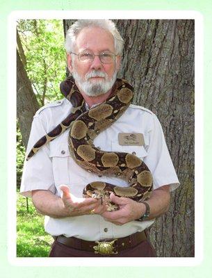 Jim Gerholdt with a Boa Constrictor