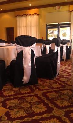 Lamour Satin Chair Covers and Sashes