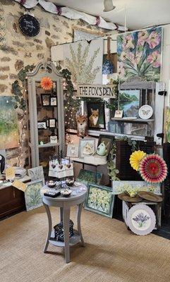 Artists booth within shop