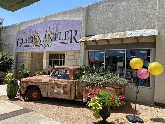 Storefront of The Golden Antler Boutique