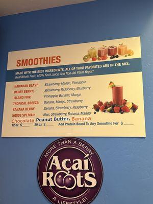 Very Healthy & Delicious Smoothie Varieties 
Dairy and Non-Dairy Options.