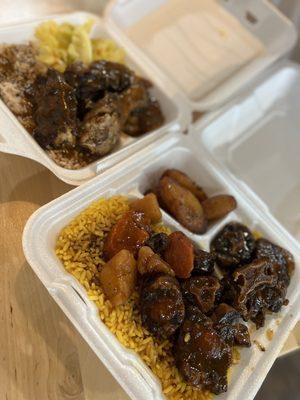 Oxtail and Jerk Chicken