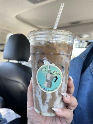 Cubano con leche - 4 shots espresso plus sweetened condensed milk over ice