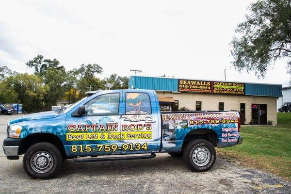 Truck by Captain Rod's Boat Lift and Pier Services