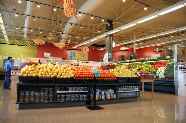 A bounty of organic fruits and vegetables welcomes you to our Fremont store.