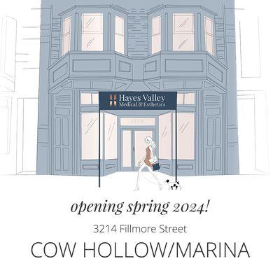 So excited to announce we are opening our 3rd location in the Cow Hollow/Marina neighborhood! 3214 Fillmore Street