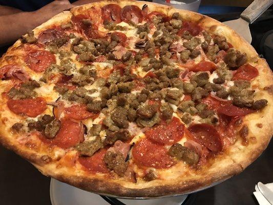 Medium meat lovers pizza -YUMMY!!!!!