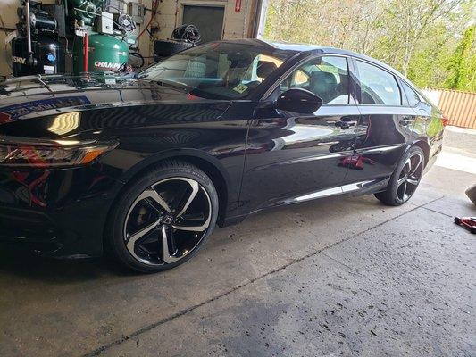 19 inch rims and new tires for a Honda Accord