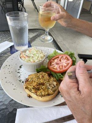 Crab cake sandwich