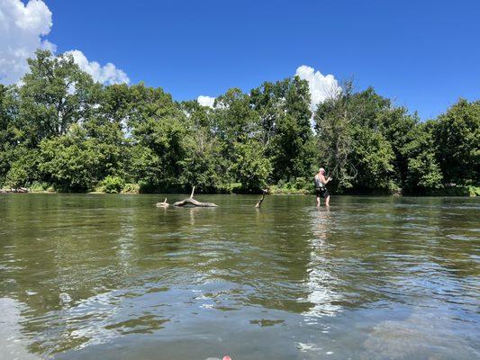 Someone fishing