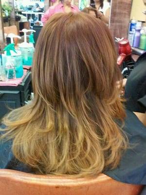 Hair color/cut by Mari