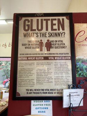 Poster about gluten