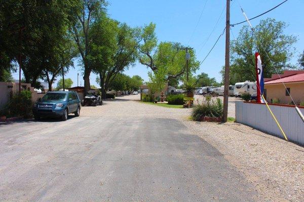 Front Entrance, RV Park office is on the passenger side of the vehicle.