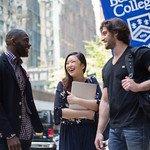 Berkeley College students standing outside of the NYC campus