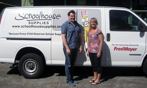 Teamed up with Fred Meyer's to get Schoolhouse Supplies back on the road. Such a great non-profit company serving our community.