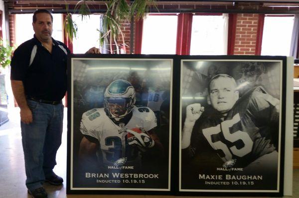 Framing for the Philadelphia Eagles Wall of Fame