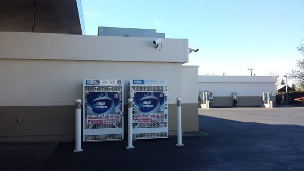 Clean gas station,  lots of space, and they also have a car wash!   Great store too with nice customer service :)