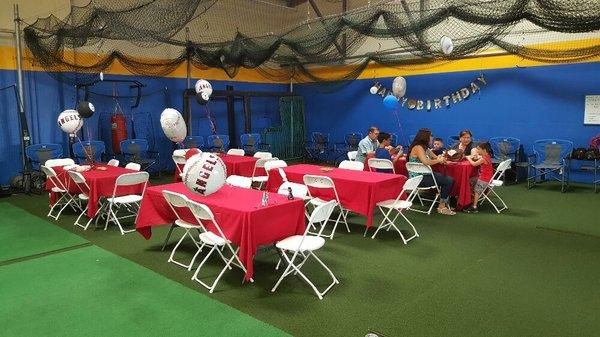 Birthday party setup...