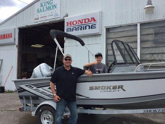 Another happy gentleman and his son on the water!!