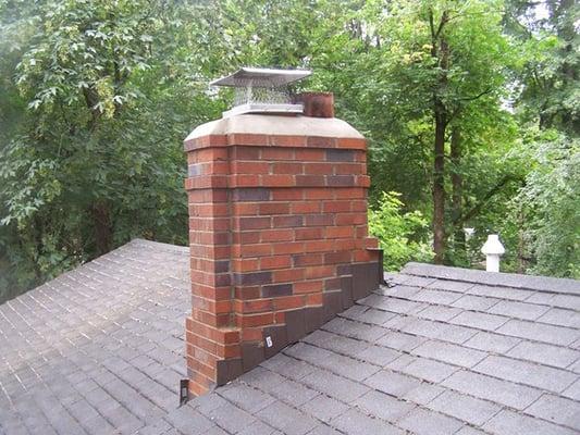 An after Picture of a Chimney we built