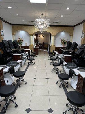 New Updated Pedi Spa area! Top of the line chairs for everyone!