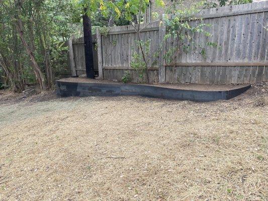 Corten (weathering) steel retaining will provide a beautiful patina as we see more rain over the coming weeks!