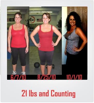 Stephanie lost 21 lbs