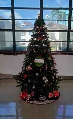 Christmas tree by custodian