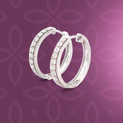 Diamond Hoop Earrings