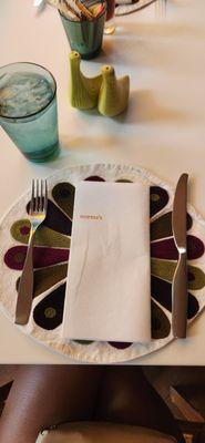 Place setting - a very nice thick napkin