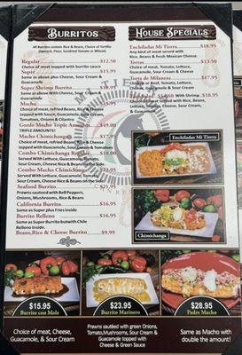 Food menu